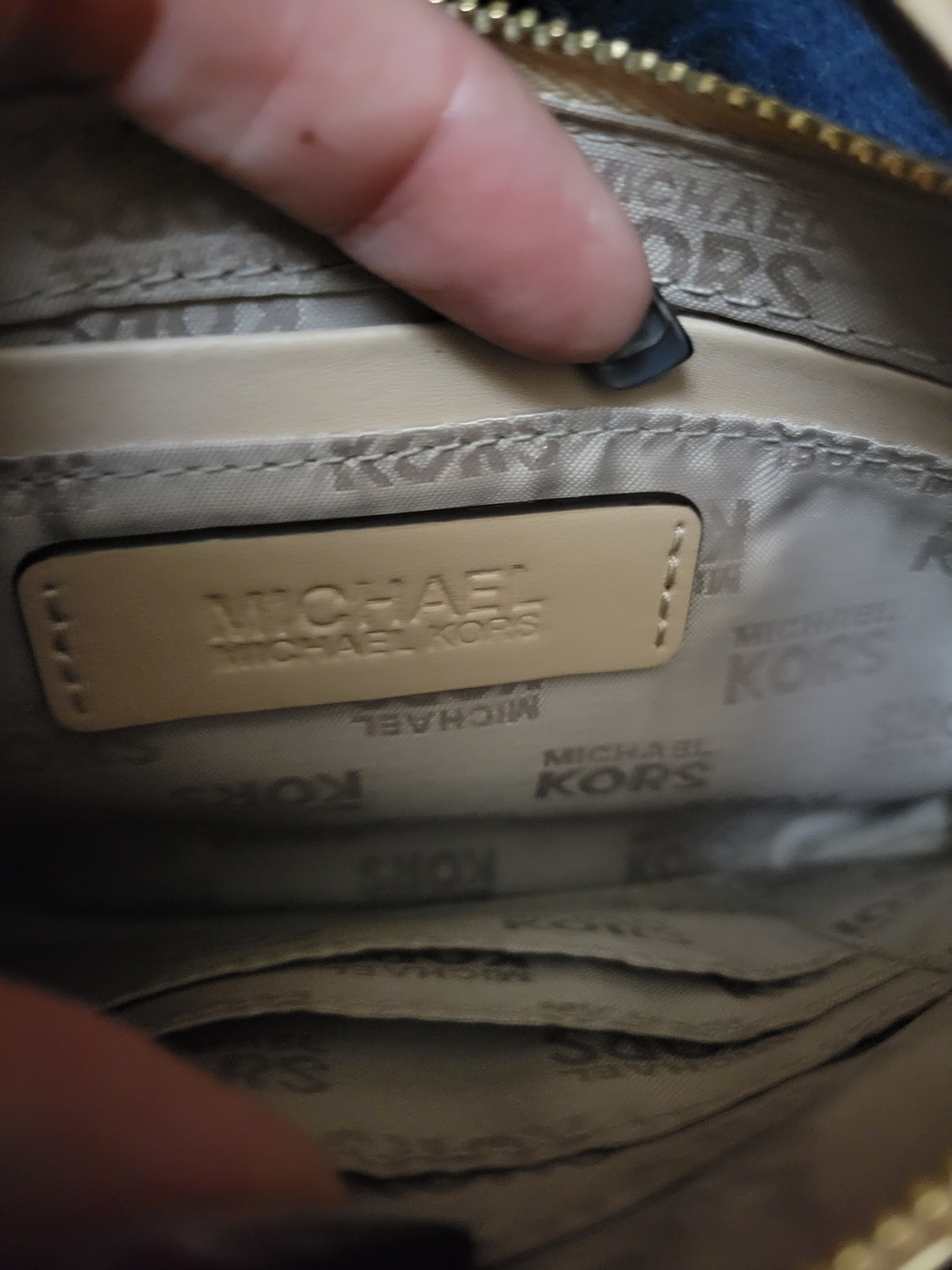 Michael Kors Gold MK Signature Wristlet Clutch - Picture 4 of 4